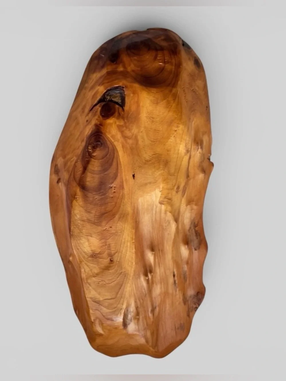 Hand Carved Solid Wood Catchall Bowl Organic Freeform Tray